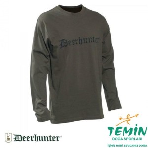 DEERHUNTER Logo Yeşil Uzun Kollu Tişört L