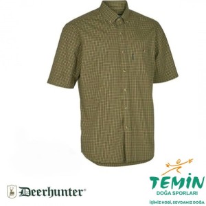 T. DEERHUNTER Nıkhıl Yeşil-Kare Kısa Kol Gömlek 43/44