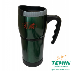 Square Çelik Travel Mug Yeşil Bardak